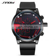 SINOBI 9728 Men's Fashion&Casual Watches Quartz Movement Silicone Band Sport For Men Watch thumbnail-2