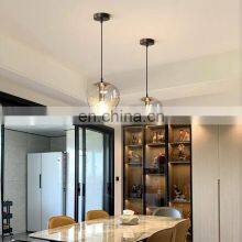 Hot Sale Single Ball Glass Chandelier Decor Design LED Pendant Light For Dining Room Living Room Bedroom Led Hanging Lamp thumbnail-3