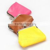 New colourful PU clasp clip purse bag kiss lock wallet