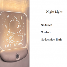 Smart Sensor Night Light Rechargeable Portable Home Bedroom Aisle Closet Christmas Gifts thumbnail-2