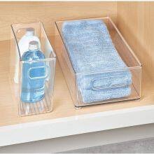 Refrigerator Organizer Bin Clear Kitchen Organizer Container Bins With Handles for Pantry, Cabinets, Shelves, Drawer, Freezer thumbnail-4