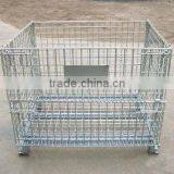 High Quality Folding Metal/steel Wire Storage Cage With Wheels