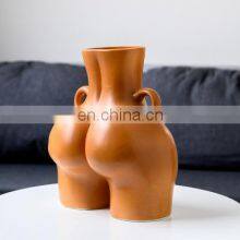 Figurines Creative Design Model Home Decorative Abstract Handmade Body Base Large Art Ceramic Flower Vase thumbnail-4