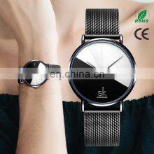 Ladies Clock SK Luxury Women Watches Fashion Female Quartz Wristwatches K0095L Relogio Feminino Steel Mesh Band Watch Woman thumbnail-1