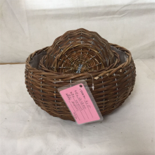 Cheap Wholesale Round Shape Hand Woven Storage Willow Basket thumbnail-2