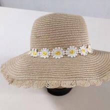 Summer Women's Sweet and Fresh Lace Straw Hat Korean Version Versatile Sunscreen Casual Hat thumbnail-5