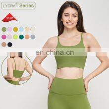 2 In 1 Piece Sling Straps Recycled Sports Bras High Quality Quick Dry Women Yoga Crop Tops thumbnail-1