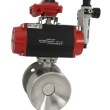 Compact Pneumatic Tank Bottom Valve With 105° Angled Valve Stem for Tight Spaces thumbnail-2