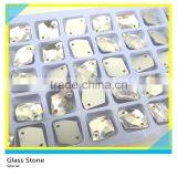 Square 2 Holes Glass Sew on Stone 8x8mm/10x10mm/12x12mm thumbnail-5