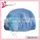 Girl Cute Beanie Hat Baby Products Wholesale in China Bob Hat With Flower Decoration thumbnail-1