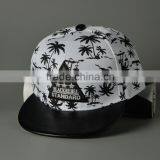 Coconut Tree Printing Triangle Mark Applique Embroidery Boys Flat Cap thumbnail-3