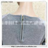 1/4 Back Zipper Knitting Wear Different Length in Front and Back Unique Pullover thumbnail-3
