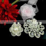 Crystal Strass Brooches Pins, Zinc Alloy Flower Crystal Stone Brooch Pins for Wedding Dress thumbnail-3