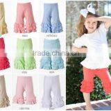 2016 Hot Sale Girls Ruffle Capris More Color Kids Ruffle Capris