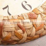 18 Inch Retro Home Decor Rattan Women Modern World Clock thumbnail-3