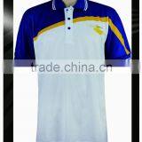100% Polyester Zipped Mandarin Collar Raglan Sleeve Man Polo T-shirt thumbnail-1