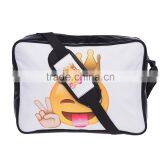2016 Hot Fashion 3D Emoji Printing One Side Leather Courier Bags Shoulder Bag Message Bags thumbnail-6