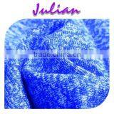 Velvet Fabric Deep Brilliant Blue Mix White Nylon Terylene Co-mingled Yarn Polyester Interlock Fabric thumbnail-1