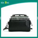 2016 Fashion Rivet Black Leather Satchel Tote Bag With Two Style Straps In Chinese thumbnail-4