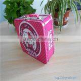 Eco-friendly Kid Favorite Hello Kitty Pattern Wholesale Tin Lunch Box With Handle