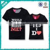 Cotton Printing T-shirt for Lover , Cute Couple T-shirt Designs , Unisex Design Couple T-shirt (lyt0300070) thumbnail-1