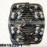 Afro Blue Black Beaded Stretch Double Hair Combs Wholesale China thumbnail-6