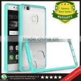 Samco Scratch Resistant Frosted TPU Bumper + PC Hard Back Clear Phone Case for Huawei P9 Lite Cell Phone TPU Case Cover