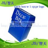 deck box, pp box plastic box for game card or card sleeves, Dongguan factory