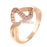 Classic Women Attractive Design Wedding Ring with Clear Rhinestone