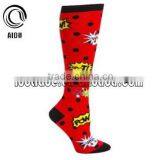 Fashion Red Double Monkey Lovely Girl Knee High Socks thumbnail-5