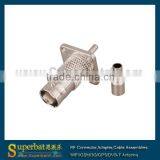 BNC Crimp Jack 4 Hole Panel Mount Long Version for LMR100 thumbnail-1