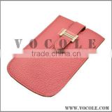mobile phone leather case with H buckle for iphone