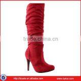 Baghdad Knee High Slouch Boots,women High Heel Boot,Red Boots thumbnail-1