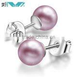 925 Sterling Silver Freshwater Cultured Button Pearl Stud Earring All Sizes thumbnail-6