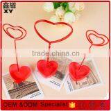 Heart base place card holder money clip with heart clips