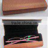 Aluminum Hand Made pu Leather Reading Glasses Case