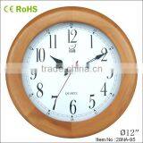12inch Cheap Clock Round Wooden Wall Clock Promotional Items 12W28LR thumbnail-2