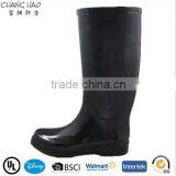 (CH.W014) Black Women Rubber Boots Lady Clear Rain Boots Wholesale