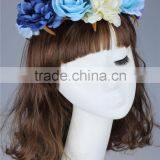 Charming Flowers Elastic Headbands,artificial Flower Crown Hair Jewelry Accessories thumbnail-1