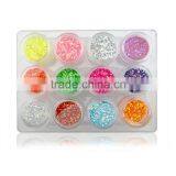 12 color set for Manicure plum sequins beauty TIPS desgin sticker