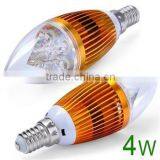 E14 4W 4x1w Led Candle Light Gold House Color in Warm White Energy-Saving Lamp