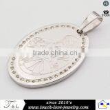 Fashion and Lovely Stianless Steel Touch Love Druzy Pendant thumbnail-1