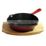 Mini Cast Iron Frying Pizza Pan With Long Handle