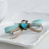 MYLOVE blue gem hair barrette girl vintage hair accessory