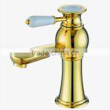Single Handle Gold Basin Sink Faucet thumbnail-6