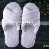2014 Open Toe Hotel White Terry Towel Slipper