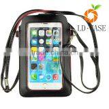 Outdoor Touch Screen Leather PVC Waterproof Smartphone Bag With Arm Strap