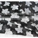2016 Most Fancy Design Silver Maple Leaf Shape Laser PU Embroidery Lace Fabric thumbnail-3