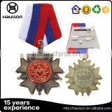 Hot Sale Custom Polished Casting Laser Engraving Iron Brass Zinc Alloy Antique Gold Bronze Plated Pin Style Medal With Ribbon thumbnail-6
