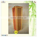 Handmade Eco-friendly Bamboo Pine Made Wine Suitcase Box thumbnail-3